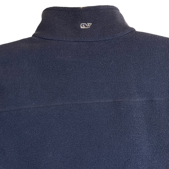 Vineyard Vines Womens Medium Fleece Navy Blue 1/4 Zip Pullover - Picture 7 of 14